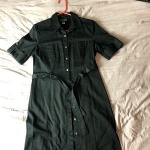 Black button down dress